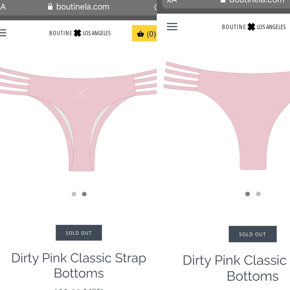 Pink Boutine LA Bikini Bottom *RARE* - Picture 4 of 4